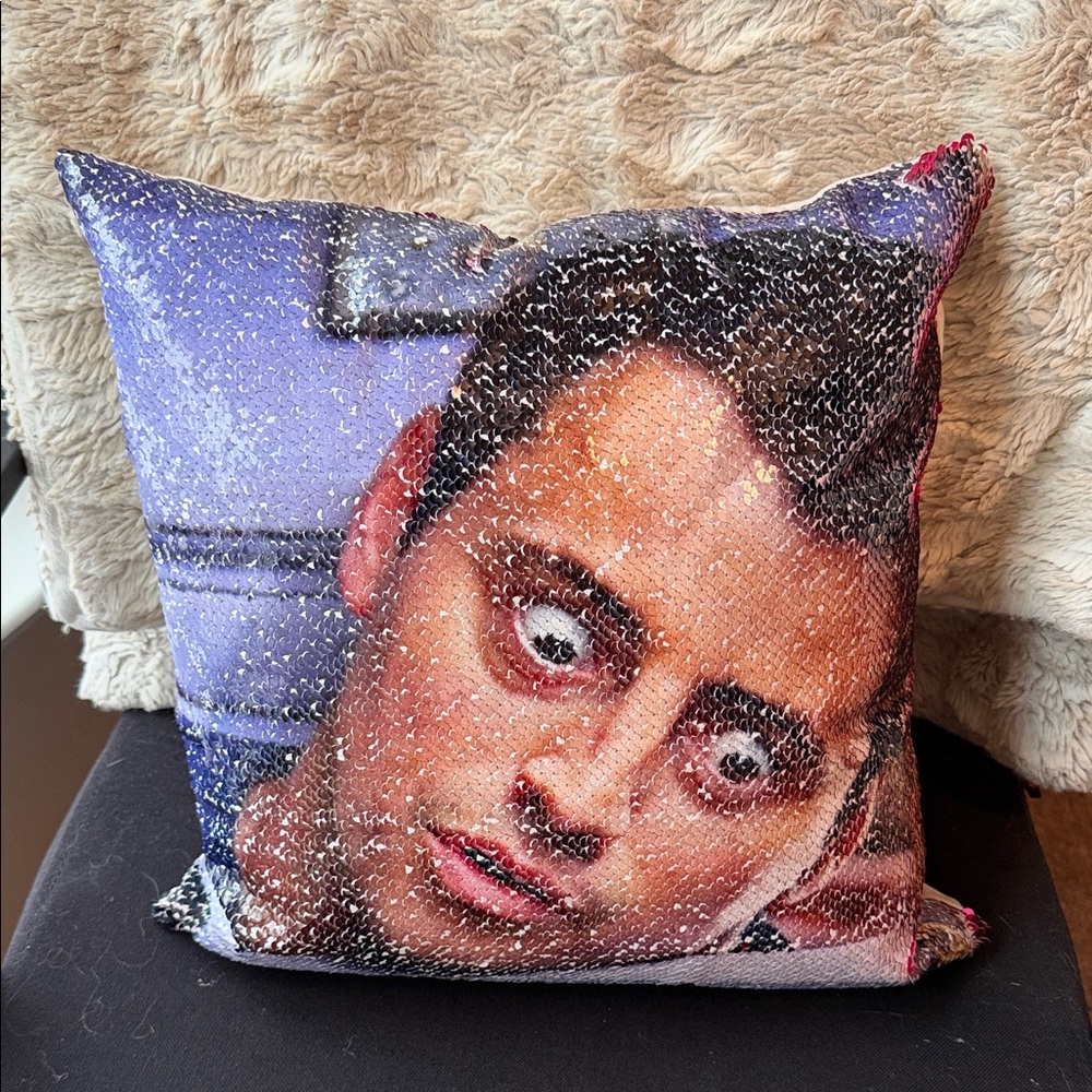 Friends Themed Sequin Flip Pillow
